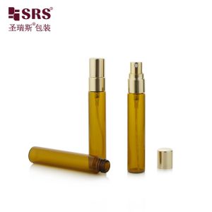 BLPA-8ML 15mm DIA Amber Empty Glass Vial Tube Spray Bottle With Fine Mist