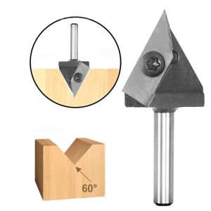 Quality Customizable 60 Degree Engraving Milling CNC V Type Router Bit Replaceable Carbide Inserts Wood Cutter Tools Abandoned Knives for sale