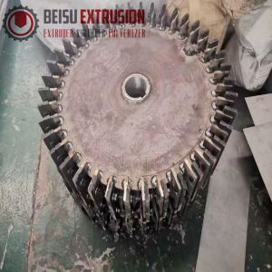 Plastic PVC Pulverizer Miller Rotor Blade With HRC-56-60 Rotary Fixed Knife