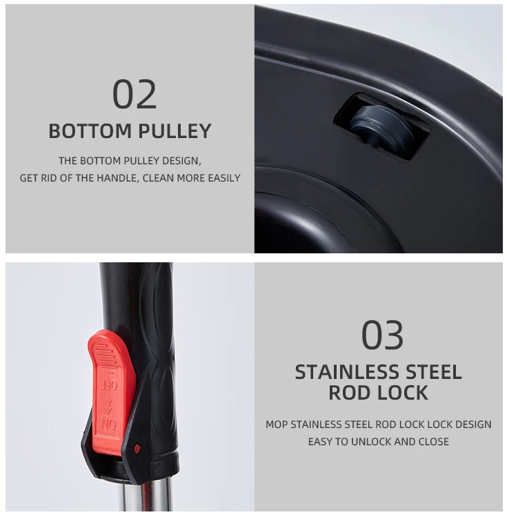 Heavy Duty 360 Spin Magic Mop with Press Detergent Bottle and Microfiber Cloth Cover Type