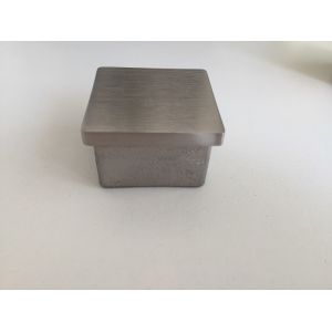 Square Tubular Stainless Steel Railing Components , Post End Caps 40×40mm
