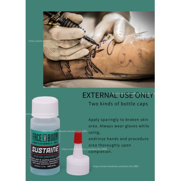 Buy Anesthetic Sustaine Tattoo Numbing Gel Stable Green Color Anti Allergy at wholesale prices