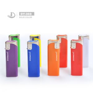 Electronic Cr Flip Plastic Lighter Dy-069 Cigarette Lighter with Customized
