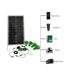 30W Solar Home Lighting System DC5V OEM Separated Design