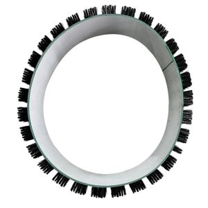 Black Nylon Bristles Wire Ring PVC Belt Brush With Spacing