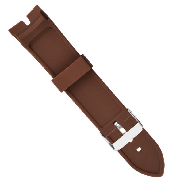 Leaf Texture Mens Rubber Watch Bands , 24mm Silicone Watch Strap