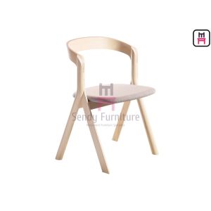 China Unfoldable Miniforms Ash Wood Dining Chair D53cm Fabric Leather on sale