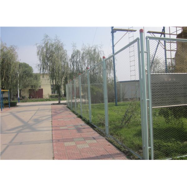 Diamond Metal Chain Link Fencing Galvanized Steel Chain Link Fence