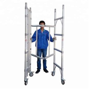 Mobile Aluminium Scaffold Tower Folding Scaffolding Tower With 4M Scaffolding