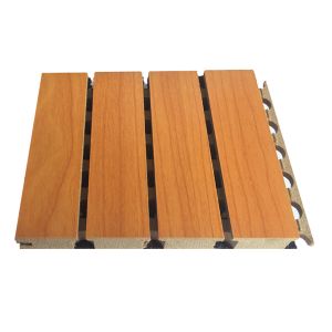 MDF Wooden Grooved Acoustic Panel Noise Reduction ASTM Fireproof Material