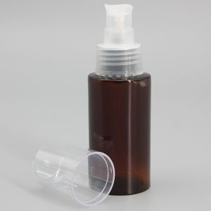 70ml Amber PET Lotion Cylinder Plastic Alcohol Spray Bottle