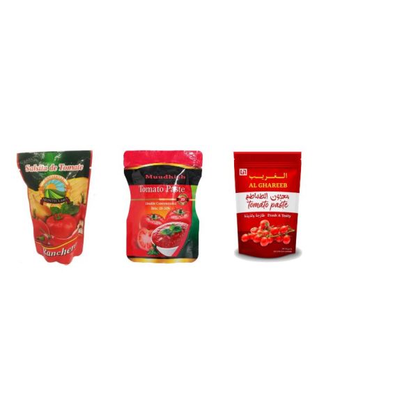 ISO Pouch Tomato Paste , 227g Triple Concentrated Tomato Paste 30%-100% Purity