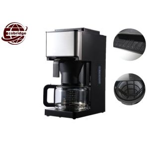 Custom Home Coffee Machines Auto Grind Coffee Maker With Black Silver Durable