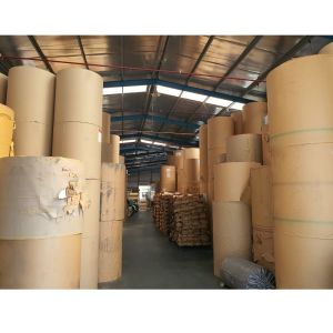 Uncoated Tissue 50CM*150M Recycled Kraft Paper Sheets Wood Pulp