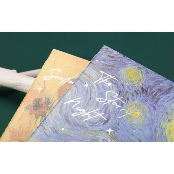 Paper Notebook featuring Vincent Van Gogh Motivation Three-Dimensional Oil Painting