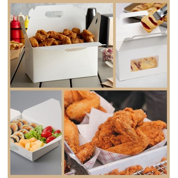 180g+ 15g PE White Lunch Box Paper For Takeaway Fruit Salad 100cm Waterproof