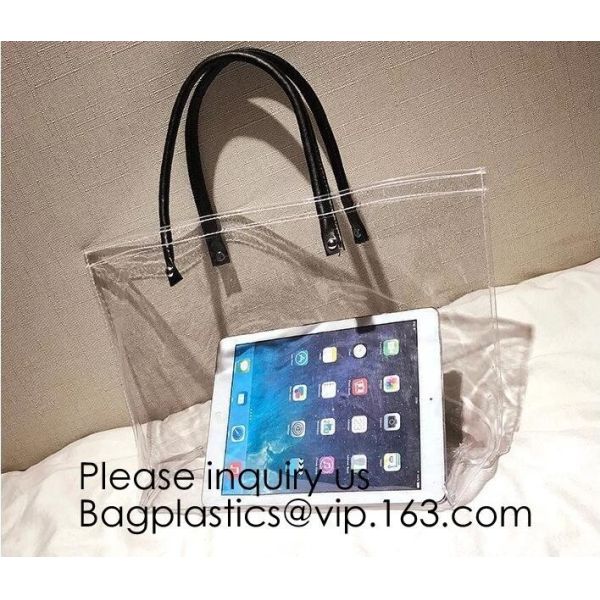 Buy Women Clear Shopping Bag Transparent PVC Beach Bag Large Capacity Foldable Travel Storage Organizer Bag, bagease, pack at wholesale prices