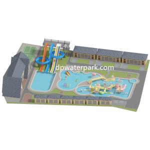 Hotel Aqua Park Design Fiberglass Water Play Equipment Customized Resort Water