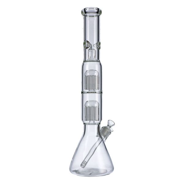 Perc Ice Borosilicate Glass Bongs Beaker Two Chamber 350mm