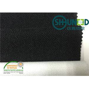 Black Woven Interlining Fabrics ( Etretelas ) With Double Dot PA Coating