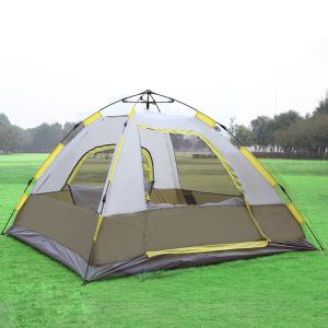 3-4 Person Water Resistant Camping Tent With Carry Bag for Backpacking 3 Season