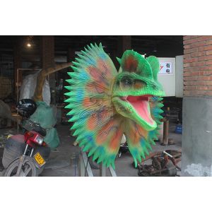 High Density Sponge Playground Dinosaur Head For Factory Door Show