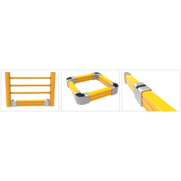 Polymer Ground Safety Barrier Warehouse Safety Barrier Traffic Guardrails
