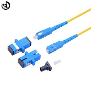 10M UPC SC-SC Fiber Jumper Cables , Fiber Optic Network Cable High Temperature