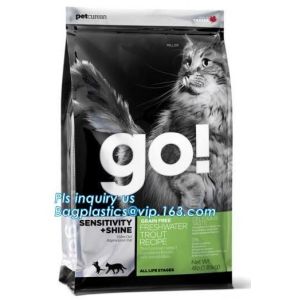 recyclable different type dog/cat food packaging slider zipper bag direct