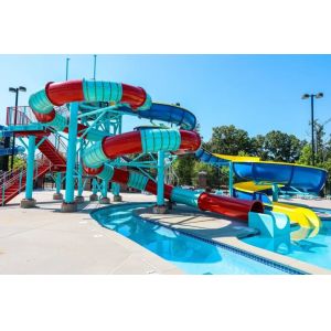 Water Amusement Park Ride Party Equipment Commercial Fiberglass Water Slide