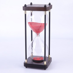 Creative Glass Hourglass Traditional Rectangle Coloured Sand Timers Free Sample