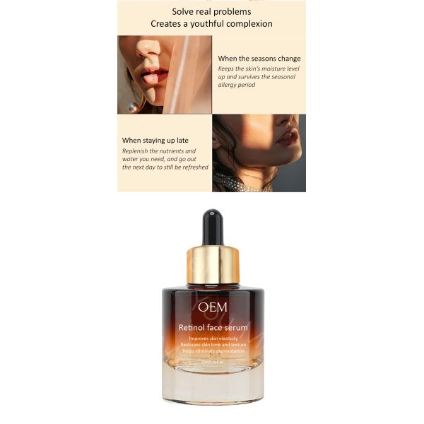 Organic Retinol Skincare Face Serum Deep Moisturizing For Sensitive Skin 30ml