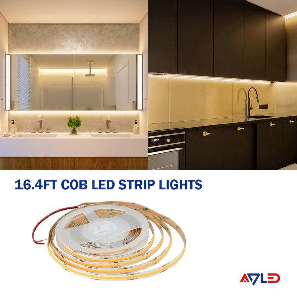 Freely Cut High Density CRI90 Cob LED Strip DC12V DC24V