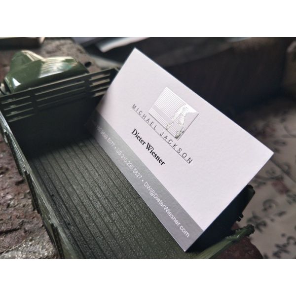 Buy Silver Foil Stamped Letterpress Foil Business Cards With Embossed Logo at wholesale prices