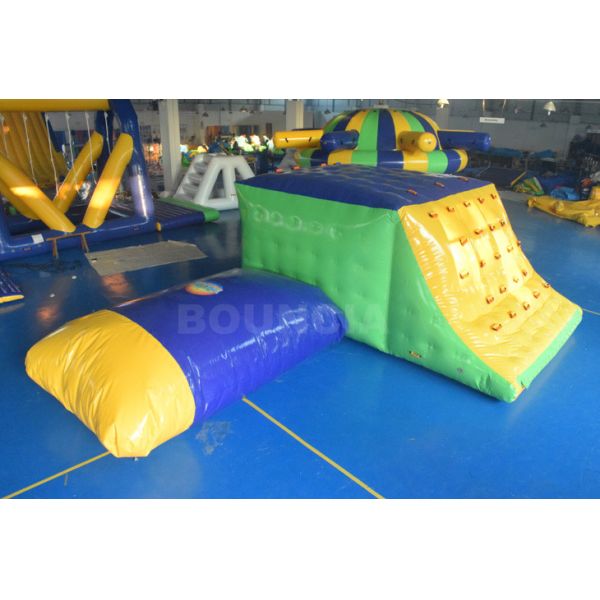 Buy 0.9mm Durable PVC Tarpaulin Inflatable Jumping Platform With Blob at wholesale prices