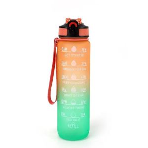 Large Capacity Stylish Reusable Eco Friendly 1 Litre Water Bottle Gym Plastic