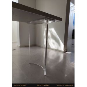 Stylish Clear Arc-Shaped Acrylic Table Legs Floating Design for Standard or