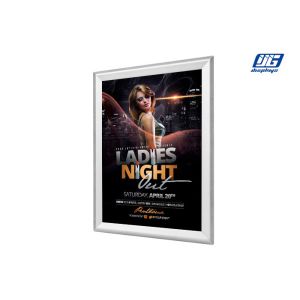 Customized Size Silver Durable Aluminum Snap Poster Frame