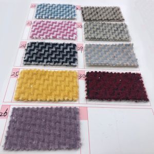 Chenille Woven Feather Brushed Polyester Wool Coating Fabric 850gsm