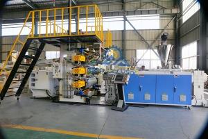 Quality 1220mm Artificial PVC Marble Sheet Making Machine / Extrusion Line 75kW for sale
