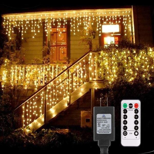 House Decor Indoor LED Icicle Lights 110V 1000 Warm White Fairy Lights 100m