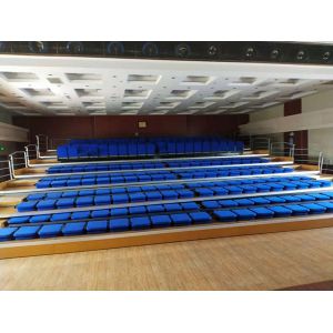 Cold Rolled Steel Folding Bleacher Seats / Theatre Retractable Tiered Seating