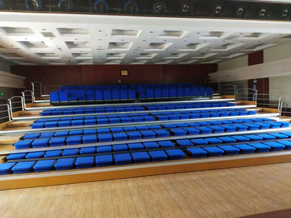 Buy Cold Rolled Steel  Folding Bleacher Seats / Theatre Retractable Tiered Seating at wholesale prices