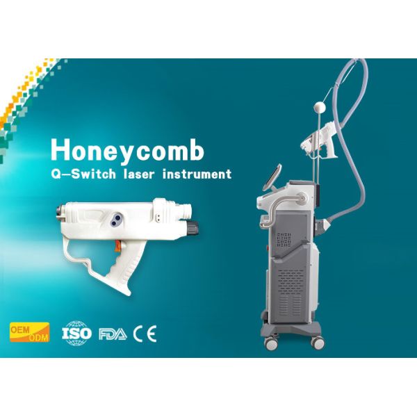 Buy 1064nm / 532nm Q Switch Tattoo Removal Machine , Stationary Tattoo Removing Equipment at wholesale prices