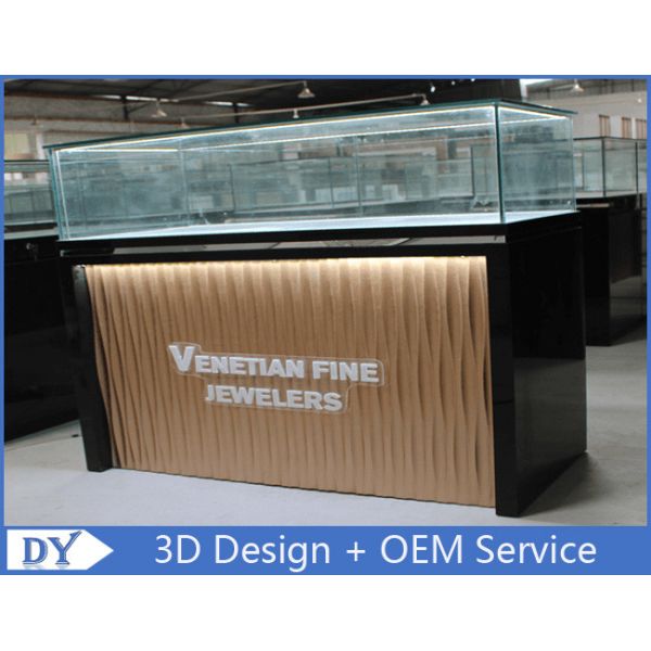 Buy Custom Modern Design Glass Jewellery Shop Display Counters With led lights at wholesale prices