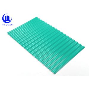 Colored Light Weight UPVC Roofing Sheets Shining Surface 60 Degree Round Wave