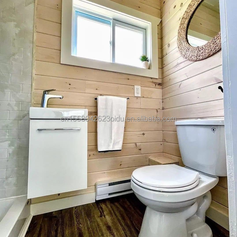 Hotel Luxury Portable Flat Roof Container Prefab Studio Home House with 50/75/100mm Wave Sandwich Panel Wall and Affordable