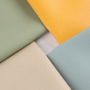 Wholesale Embossed Litchi PVC Knitting Waterproof Artificial Synthetic Leather