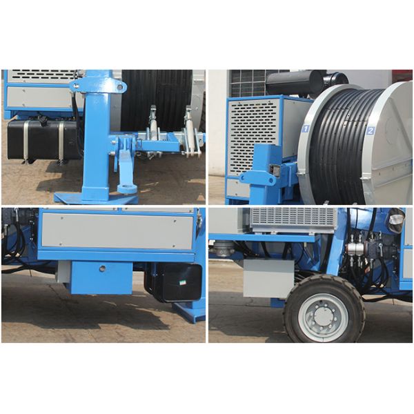 Max Intermittent Pull 2x45kN Hydraulic Cable Tensioner For Stringing Equipment