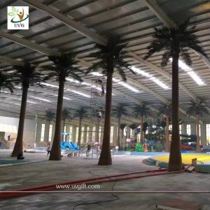 UVG 20ft height indoor fake coconut palm tree with plastic leaves for watertown